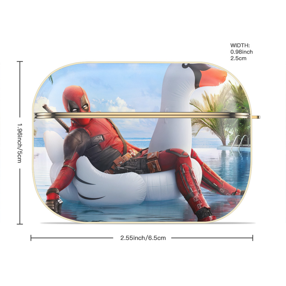 Deadpool デッドプール 【AirPods Pro用】ハードシェル保護ケース｜耐衝撃・防指紋・カラビナ付き商品仕様
