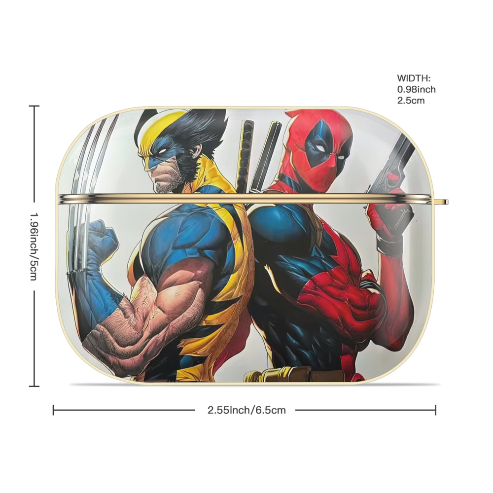 Deadpool デッドプール 【AirPods Pro用】ハードシェル保護ケース｜耐衝撃・防指紋・カラビナ付き商品仕様