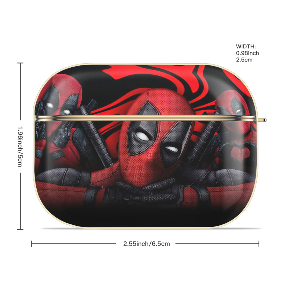 Deadpool デッドプール 【AirPods Pro用】ハードシェル保護ケース｜耐衝撃・防指紋・カラビナ付き商品仕様