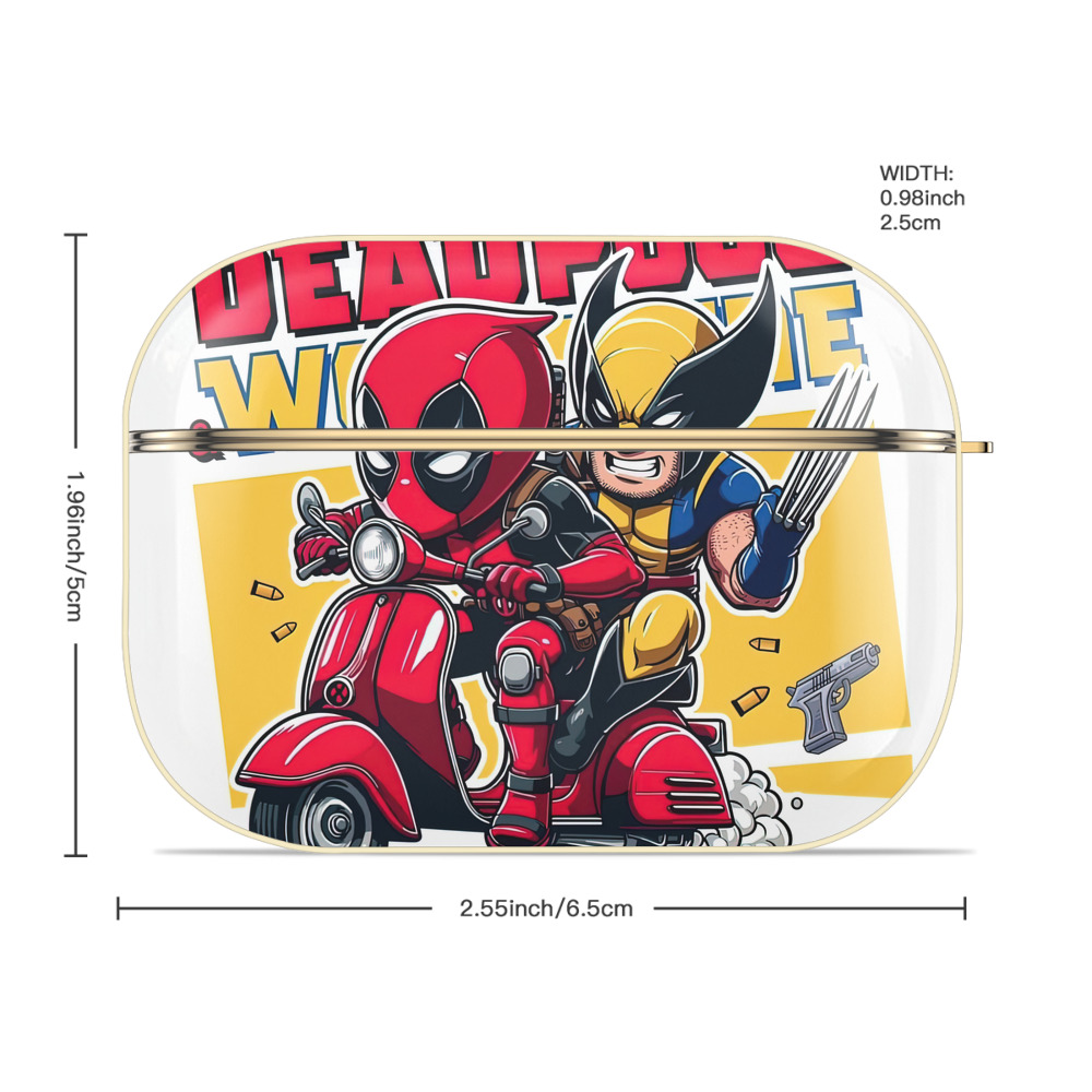 Deadpool デッドプール 【AirPods Pro用】ハードシェル保護ケース｜耐衝撃・防指紋・カラビナ付き商品仕様