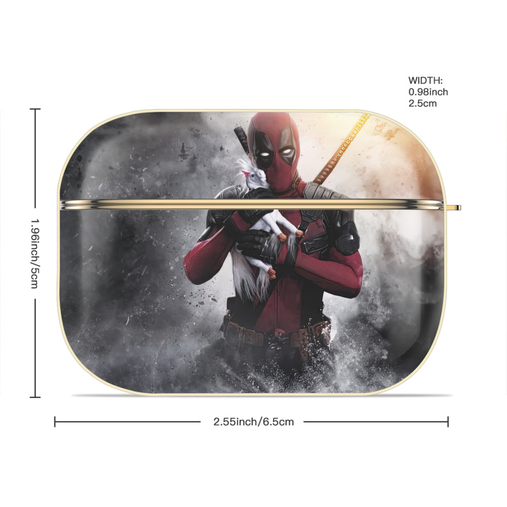 Deadpool デッドプール 【AirPods Pro用】ハードシェル保護ケース｜耐衝撃・防指紋・カラビナ付き商品仕様