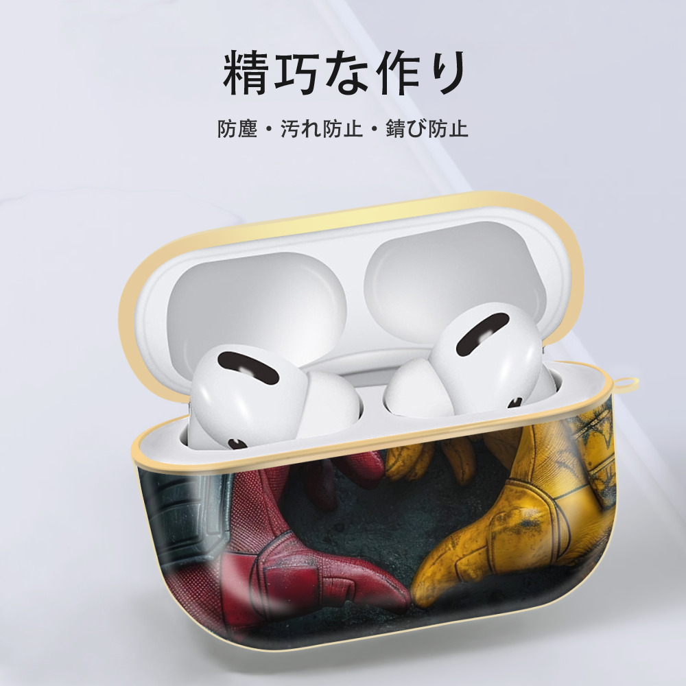 Deadpool デッドプール 【AirPods Pro用】ハードシェル保護ケース｜耐衝撃・防指紋・カラビナ付き商品仕様