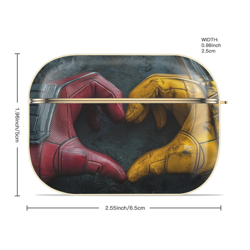 Deadpool デッドプール 【AirPods Pro用】ハードシェル保護ケース｜耐衝撃・防指紋・カラビナ付き商品仕様