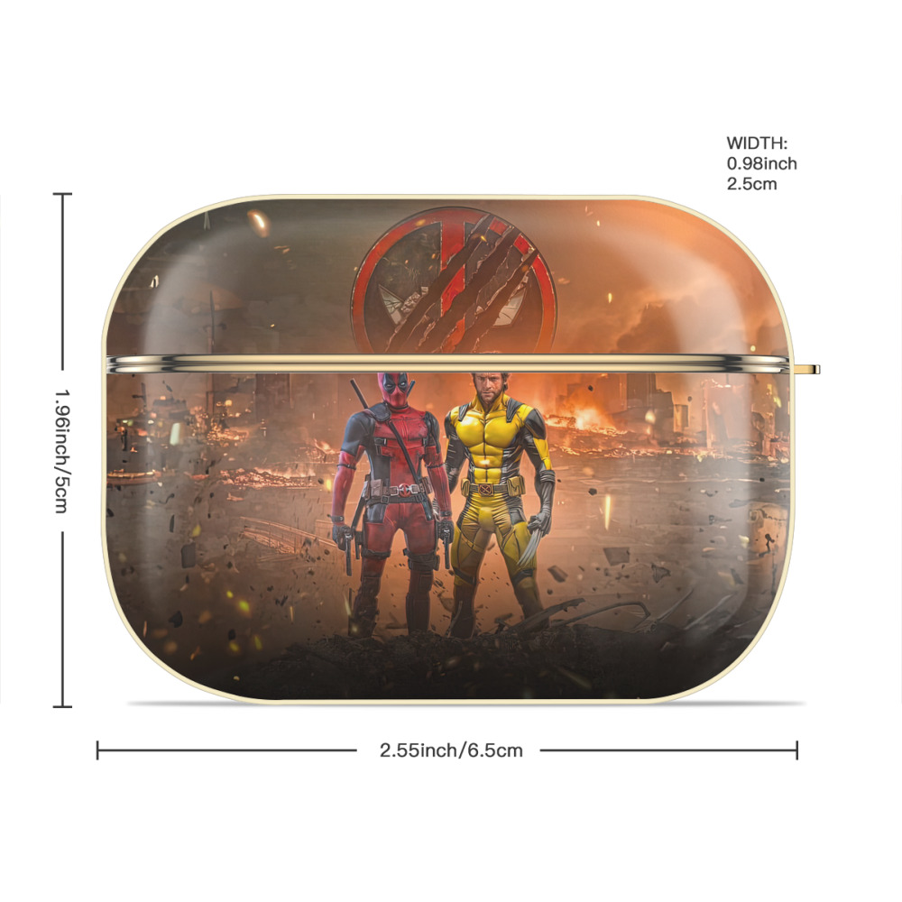 Deadpool デッドプール 【AirPods Pro用】ハードシェル保護ケース｜耐衝撃・防指紋・カラビナ付き商品仕様
