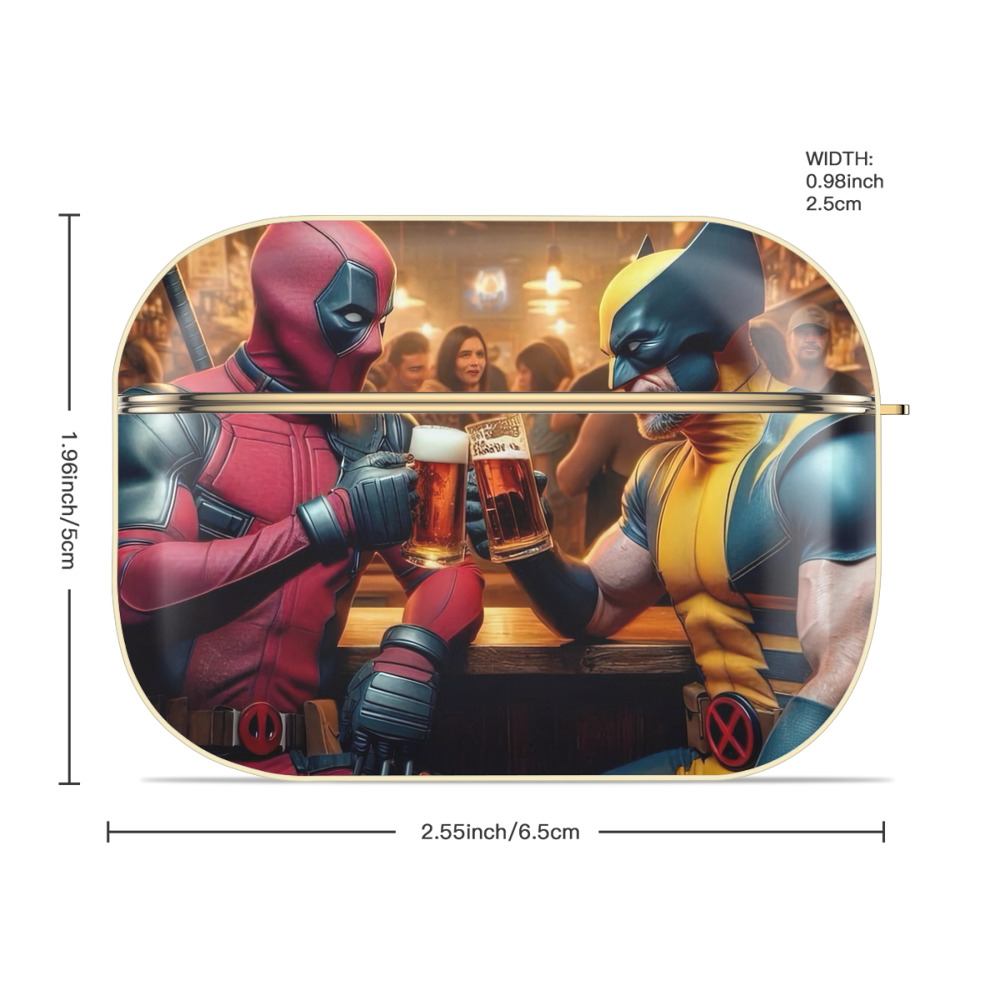 Deadpool デッドプール 【AirPods Pro用】ハードシェル保護ケース｜耐衝撃・防指紋・カラビナ付き商品仕様