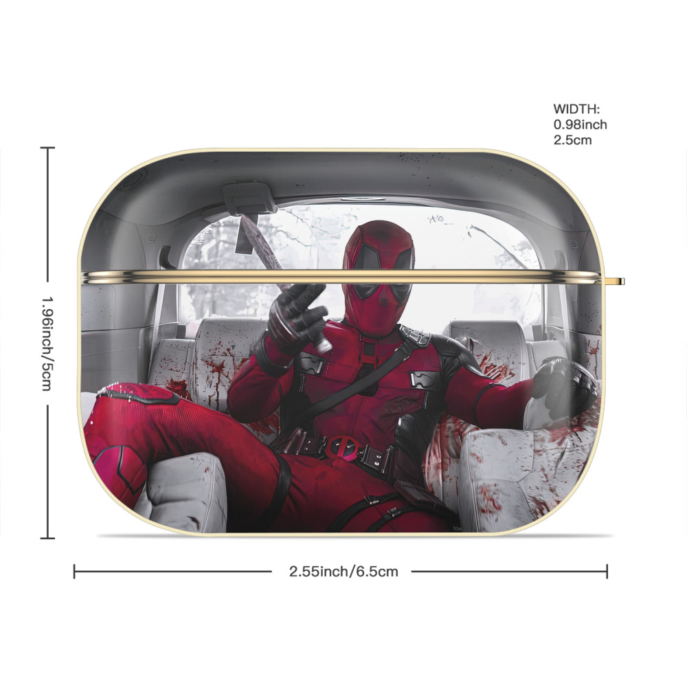 Deadpool デッドプール 【AirPods Pro用】ハードシェル保護ケース｜耐衝撃・防指紋・カラビナ付き商品仕様
