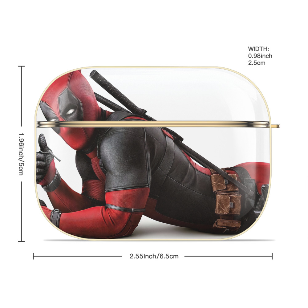 Deadpool デッドプール 【AirPods Pro用】ハードシェル保護ケース｜耐衝撃・防指紋・カラビナ付き商品仕様