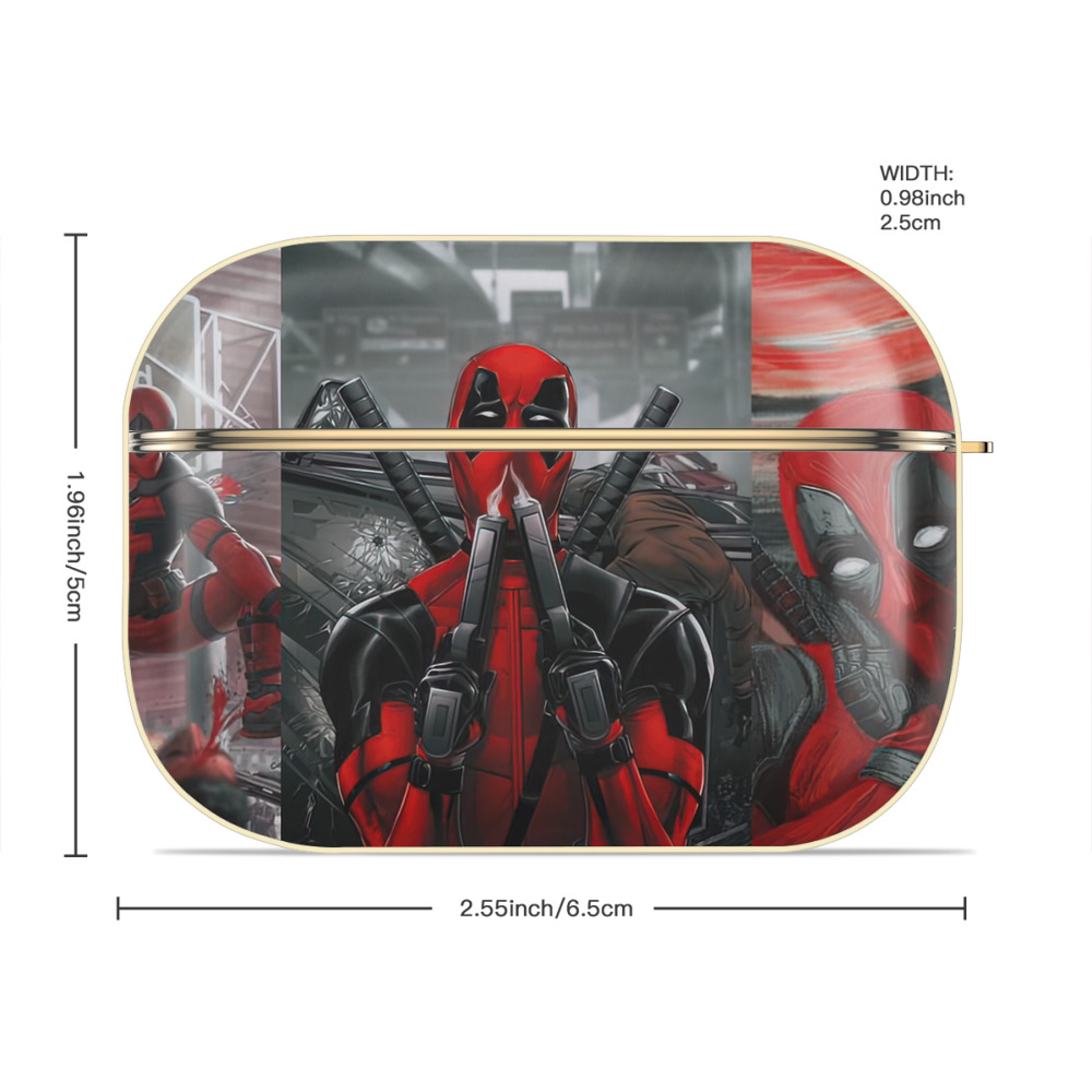 Deadpool デッドプール 【AirPods Pro用】ハードシェル保護ケース｜耐衝撃・防指紋・カラビナ付き商品仕様