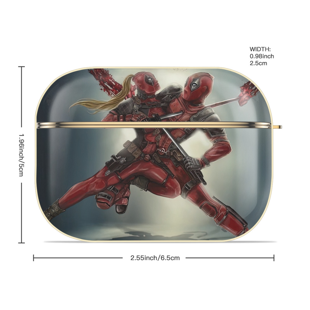 Deadpool デッドプール 【AirPods Pro用】ハードシェル保護ケース｜耐衝撃・防指紋・カラビナ付き商品仕様