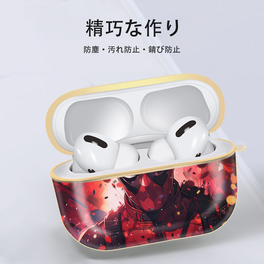 Deadpool デッドプール 【AirPods Pro用】ハードシェル保護ケース｜耐衝撃・防指紋・カラビナ付き商品仕様