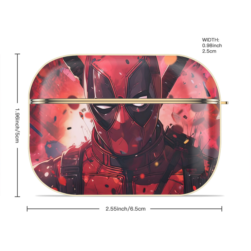 Deadpool デッドプール 【AirPods Pro用】ハードシェル保護ケース｜耐衝撃・防指紋・カラビナ付き商品仕様