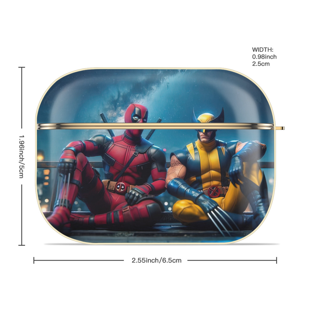 Deadpool デッドプール 【AirPods Pro用】ハードシェル保護ケース｜耐衝撃・防指紋・カラビナ付き商品仕様