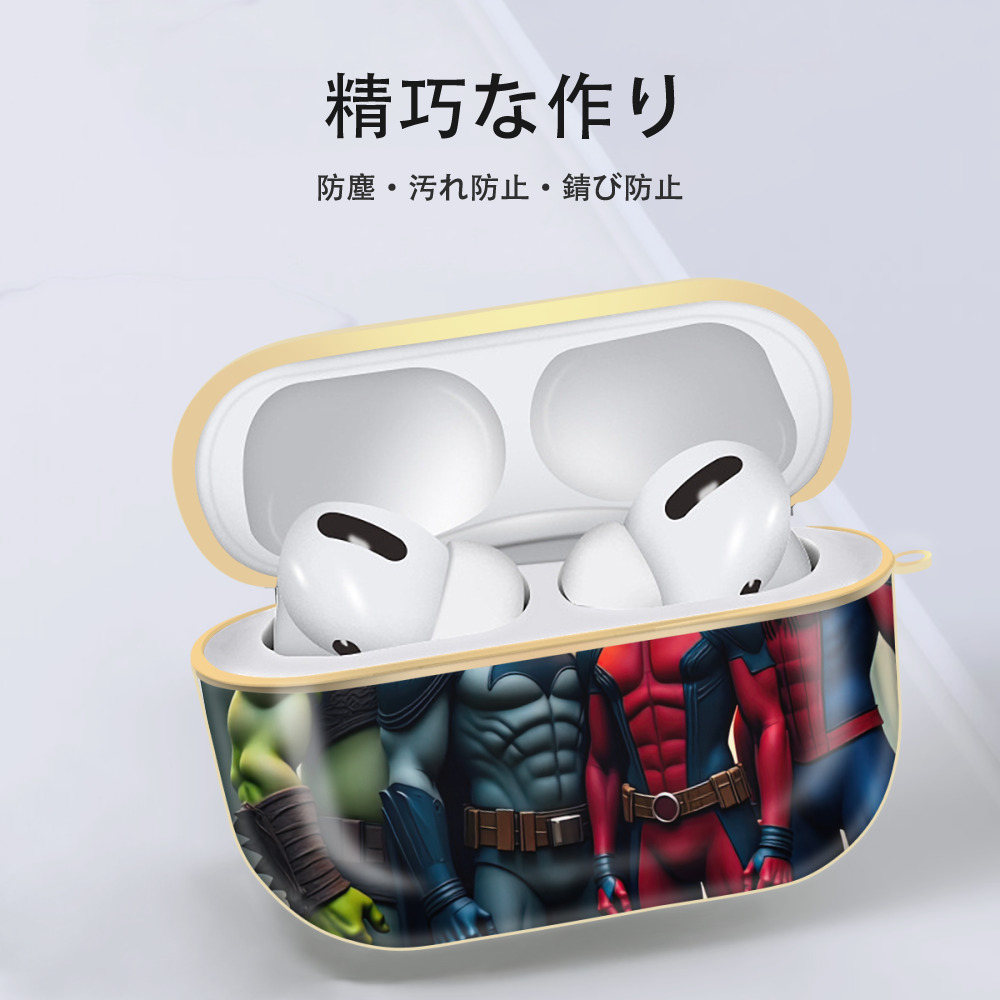 Deadpool デッドプール 【AirPods Pro用】ハードシェル保護ケース｜耐衝撃・防指紋・カラビナ付き商品仕様