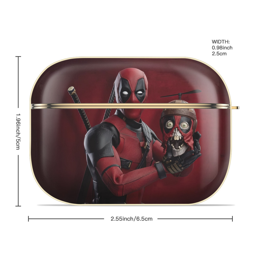 Deadpool デッドプール 【AirPods Pro用】ハードシェル保護ケース｜耐衝撃・防指紋・カラビナ付き商品仕様
