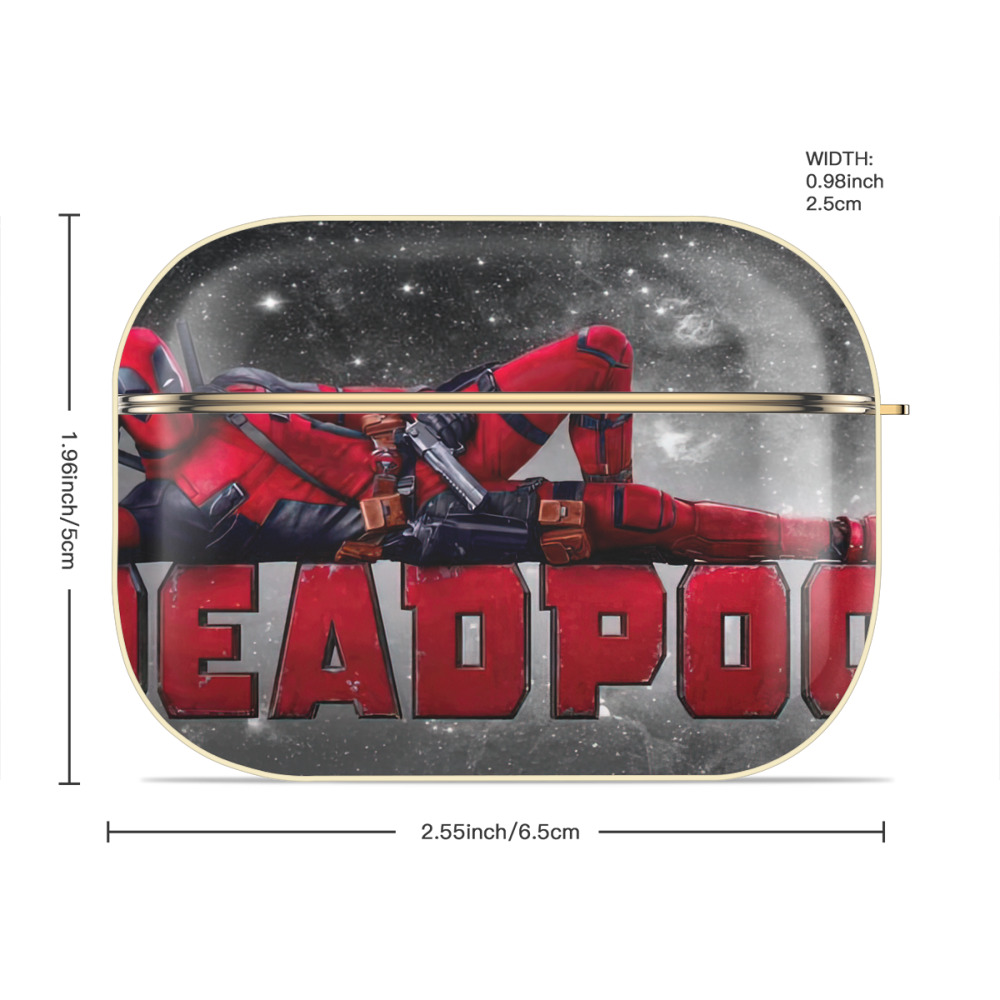Deadpool デッドプール 【AirPods Pro用】ハードシェル保護ケース｜耐衝撃・防指紋・カラビナ付き商品仕様