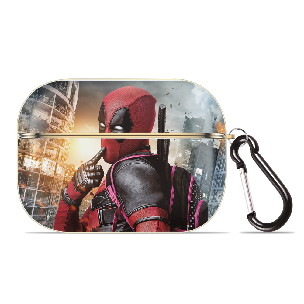 （画像用） Deadpool デッドプール 【AirPods Pro用】ハードシェル保護ケース｜耐衝撃・防指紋・カラビナ付き商品仕様