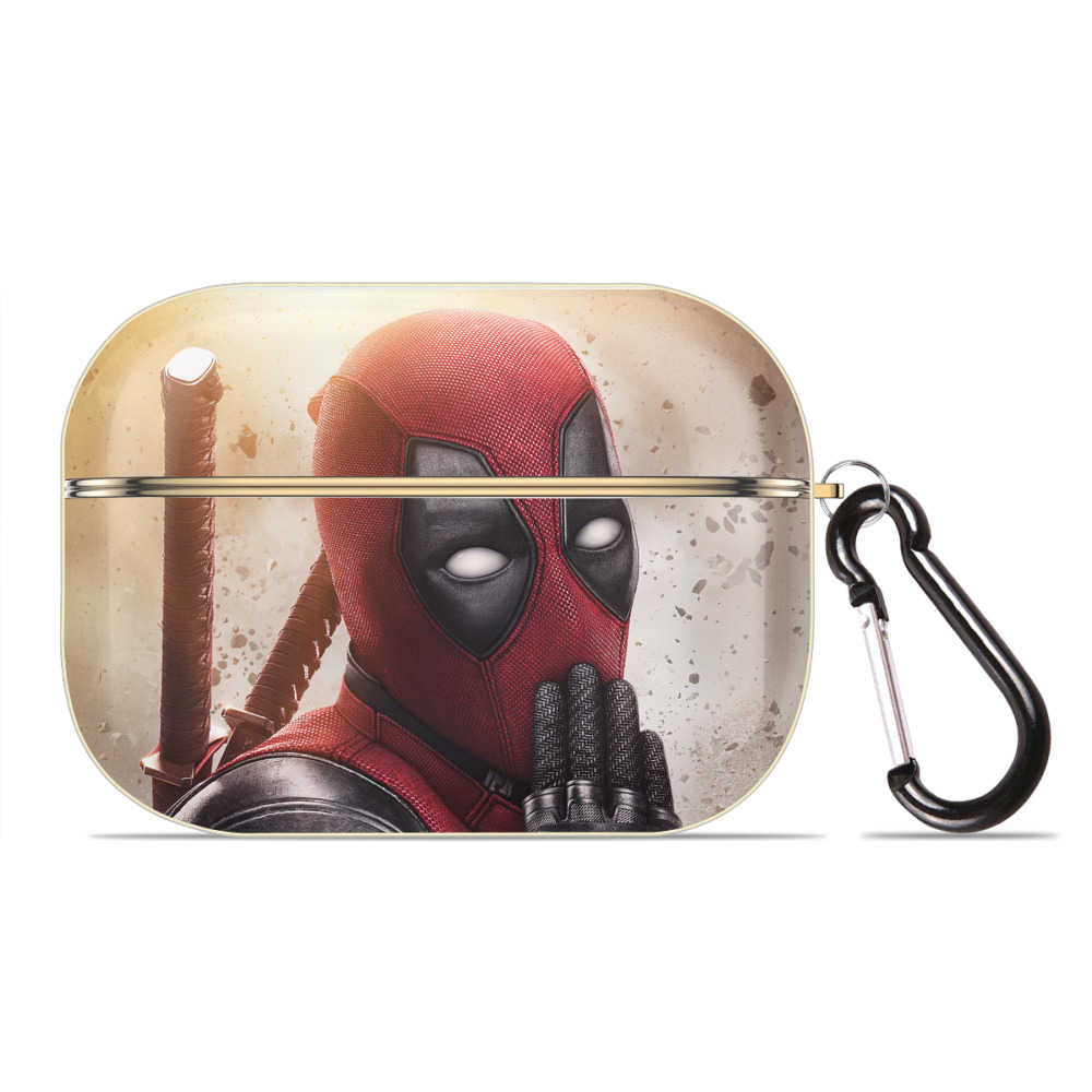 （画像用） Deadpool デッドプール 【AirPods Pro用】ハードシェル保護ケース｜耐衝撃・防指紋・カラビナ付き商品仕様