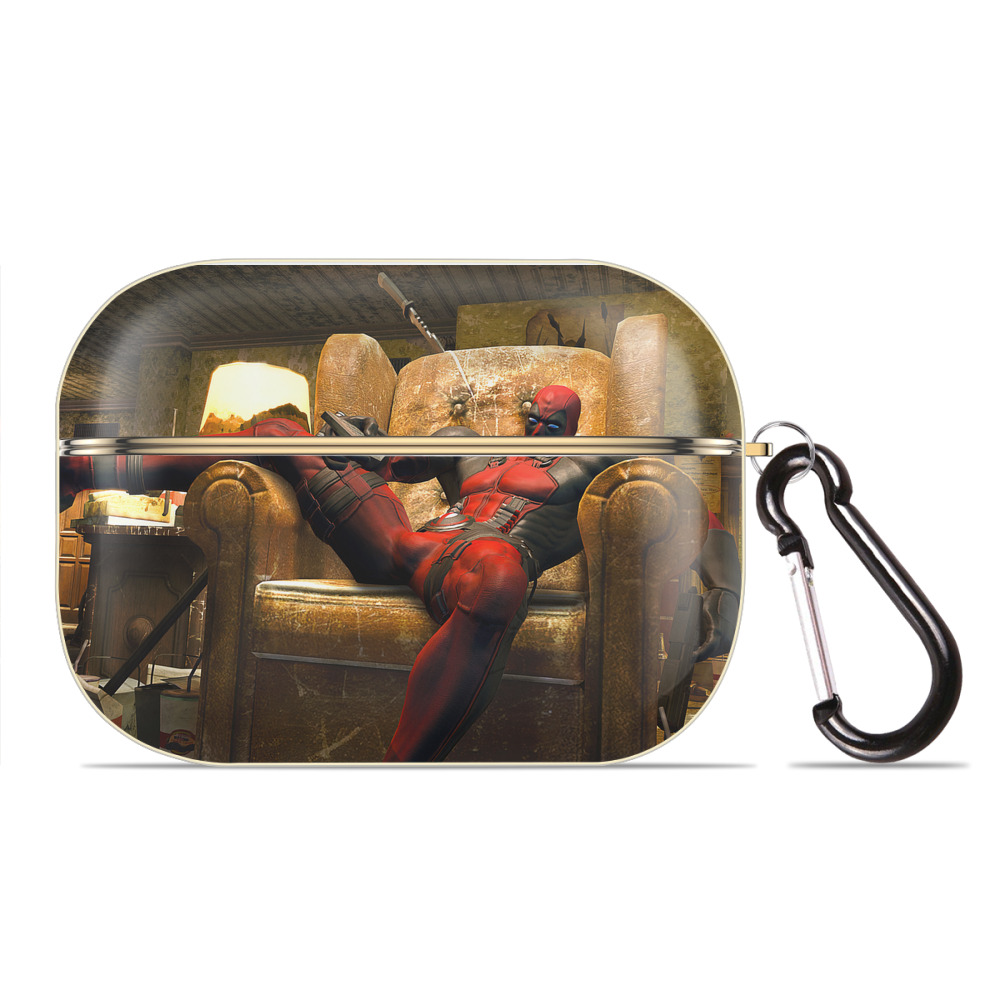 （画像用） Deadpool デッドプール 【AirPods Pro用】ハードシェル保護ケース｜耐衝撃・防指紋・カラビナ付き商品仕様