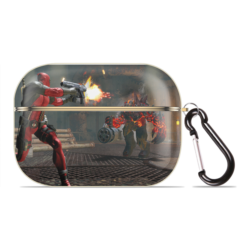（画像用） Deadpool デッドプール 【AirPods Pro用】ハードシェル保護ケース｜耐衝撃・防指紋・カラビナ付き商品仕様