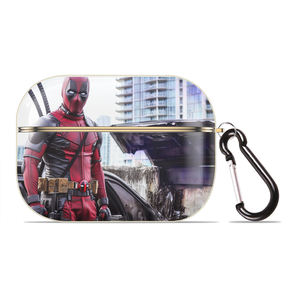 （画像用） Deadpool デッドプール 【AirPods Pro用】ハードシェル保護ケース｜耐衝撃・防指紋・カラビナ付き商品仕様