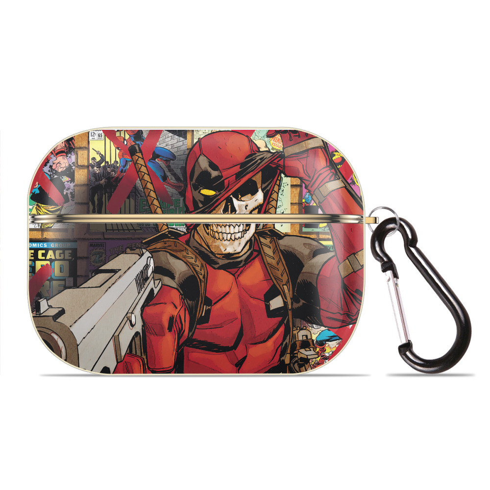 （画像用） Deadpool デッドプール 【AirPods Pro用】ハードシェル保護ケース｜耐衝撃・防指紋・カラビナ付き商品仕様