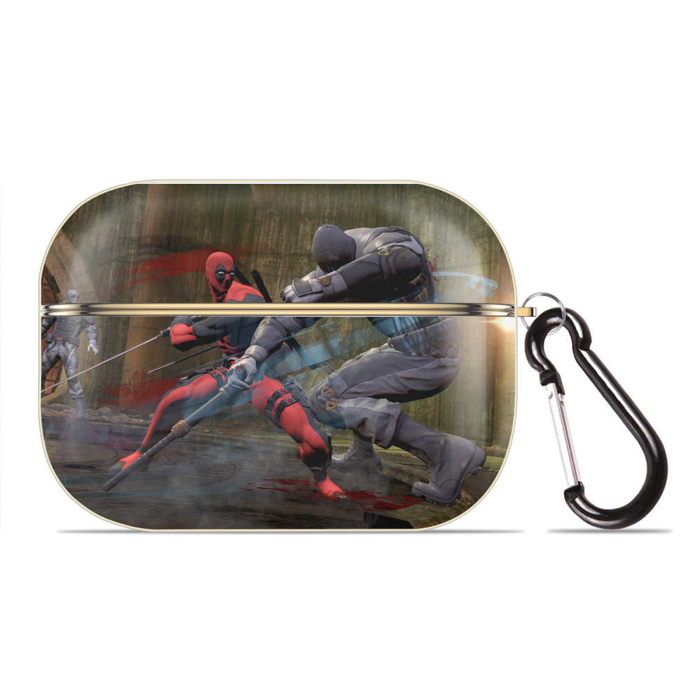 （画像用） Deadpool デッドプール 【AirPods Pro用】ハードシェル保護ケース｜耐衝撃・防指紋・カラビナ付き商品仕様