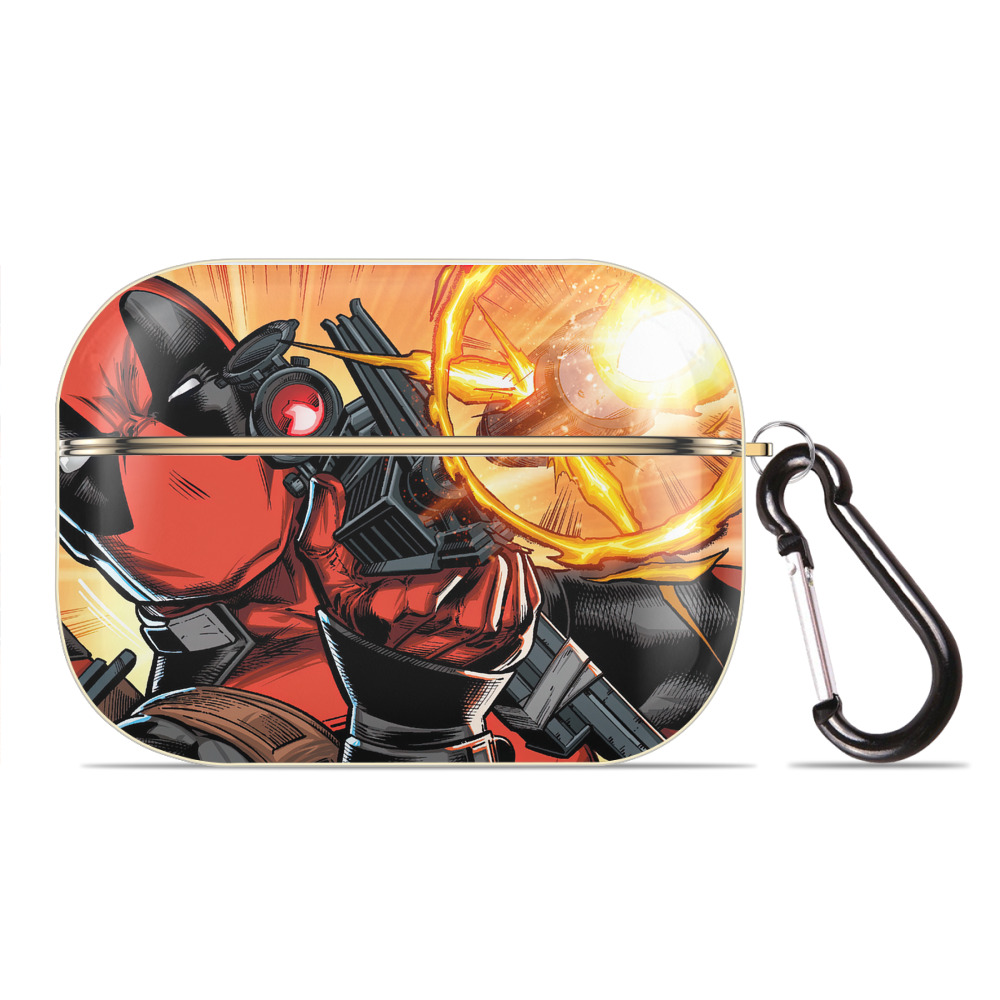 （画像用） Deadpool デッドプール 【AirPods Pro用】ハードシェル保護ケース｜耐衝撃・防指紋・カラビナ付き商品仕様
