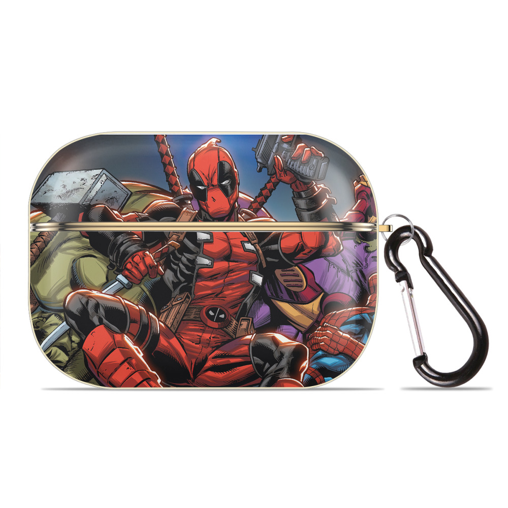 （画像用） Deadpool デッドプール 【AirPods Pro用】ハードシェル保護ケース｜耐衝撃・防指紋・カラビナ付き商品仕様