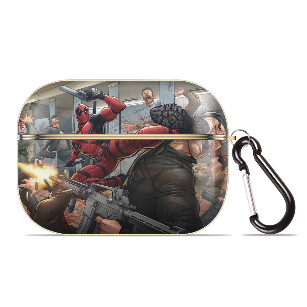 （画像用） Deadpool デッドプール 【AirPods Pro用】ハードシェル保護ケース｜耐衝撃・防指紋・カラビナ付き商品仕様