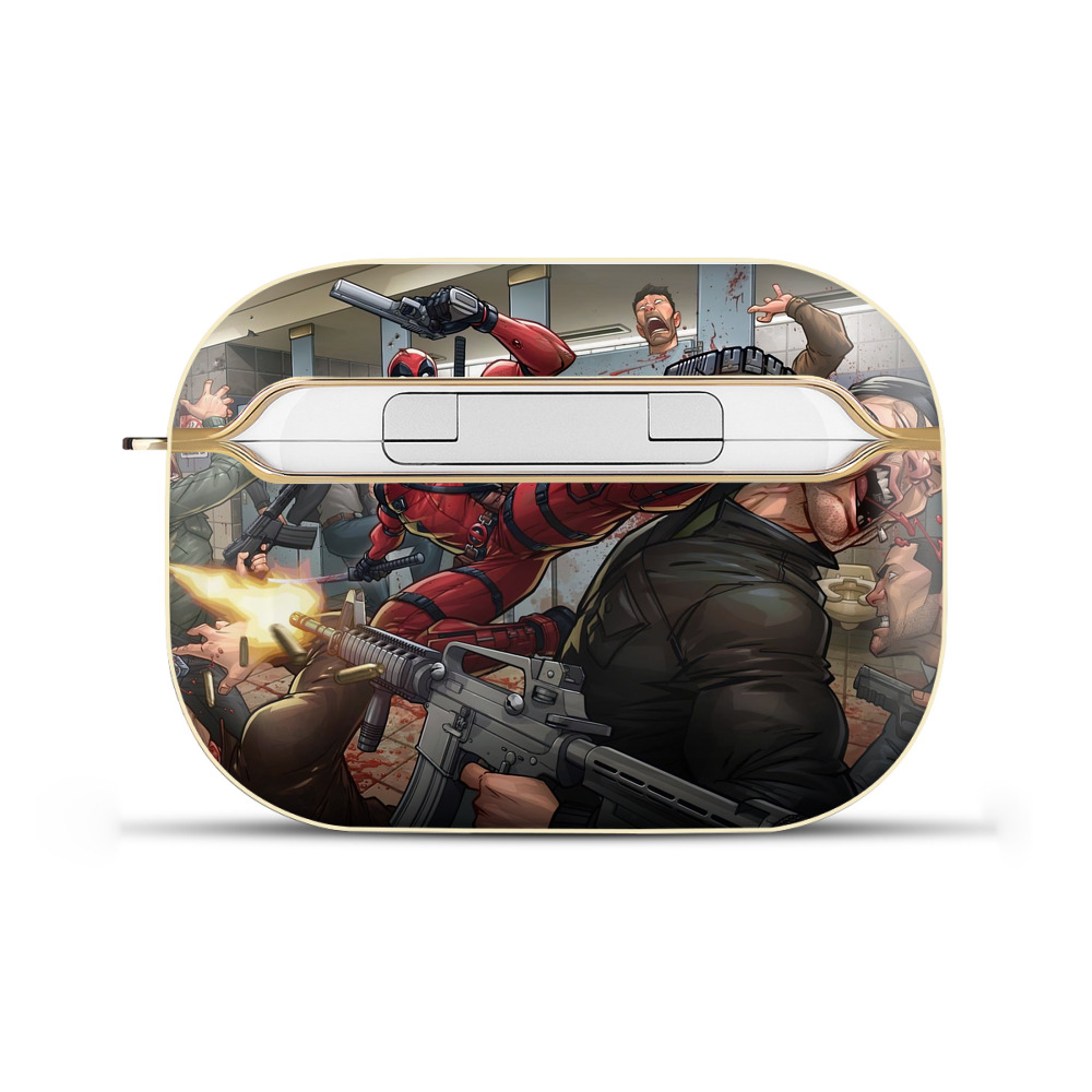 （画像用） Deadpool デッドプール 【AirPods Pro用】ハードシェル保護ケース｜耐衝撃・防指紋・カラビナ付き商品仕様