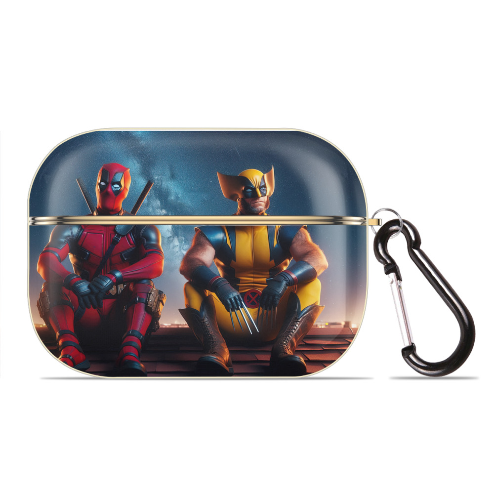 （画像用） Deadpool デッドプール 【AirPods Pro用】ハードシェル保護ケース｜耐衝撃・防指紋・カラビナ付き商品仕様