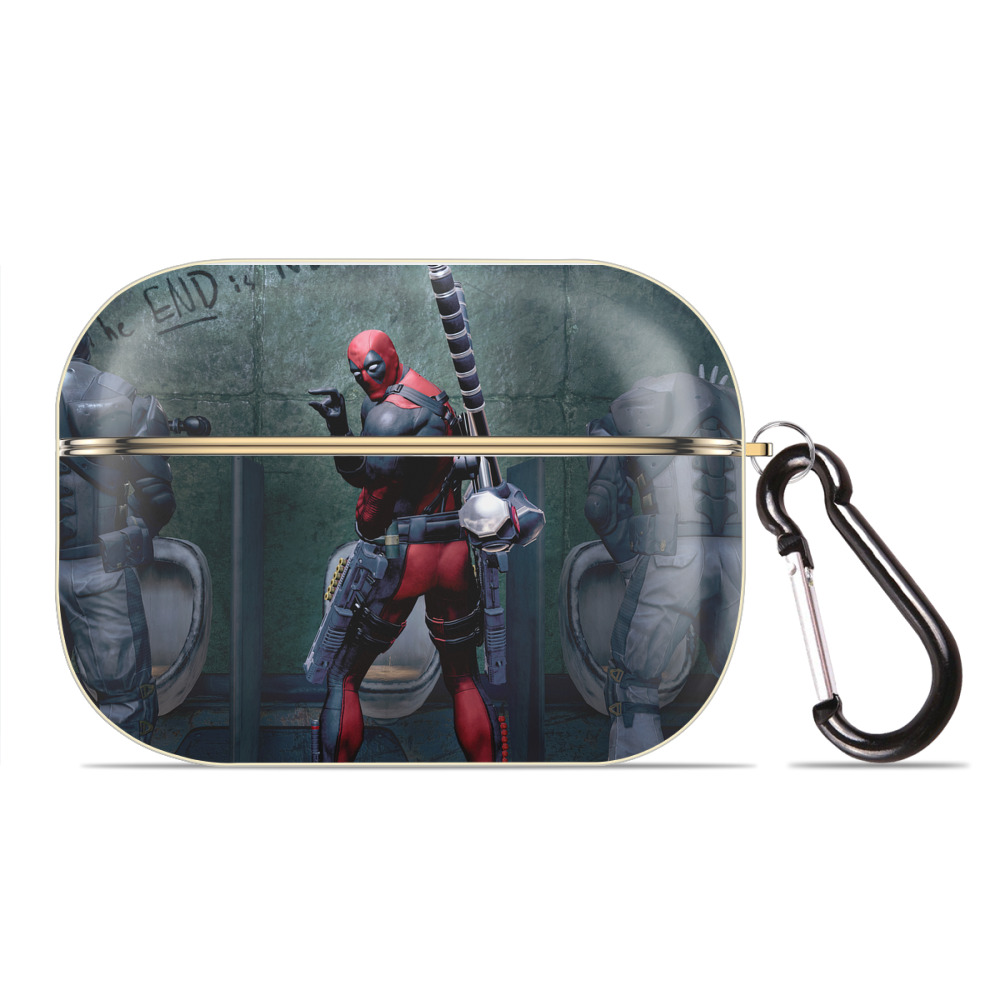 （画像用） Deadpool デッドプール 【AirPods Pro用】ハードシェル保護ケース｜耐衝撃・防指紋・カラビナ付き商品仕様