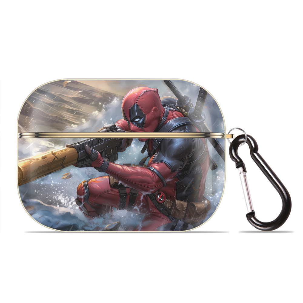 （画像用） Deadpool デッドプール 【AirPods Pro用】ハードシェル保護ケース｜耐衝撃・防指紋・カラビナ付き商品仕様