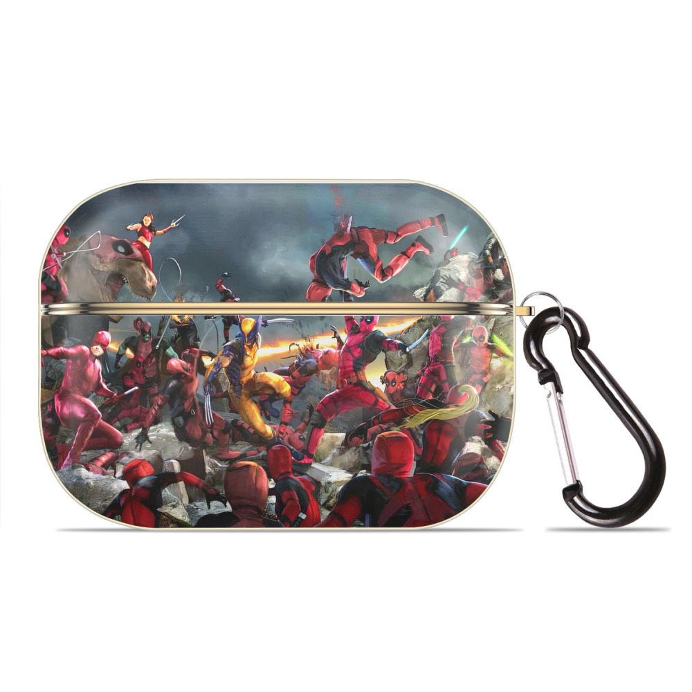 （画像用） Deadpool デッドプール 【AirPods Pro用】ハードシェル保護ケース｜耐衝撃・防指紋・カラビナ付き商品仕様