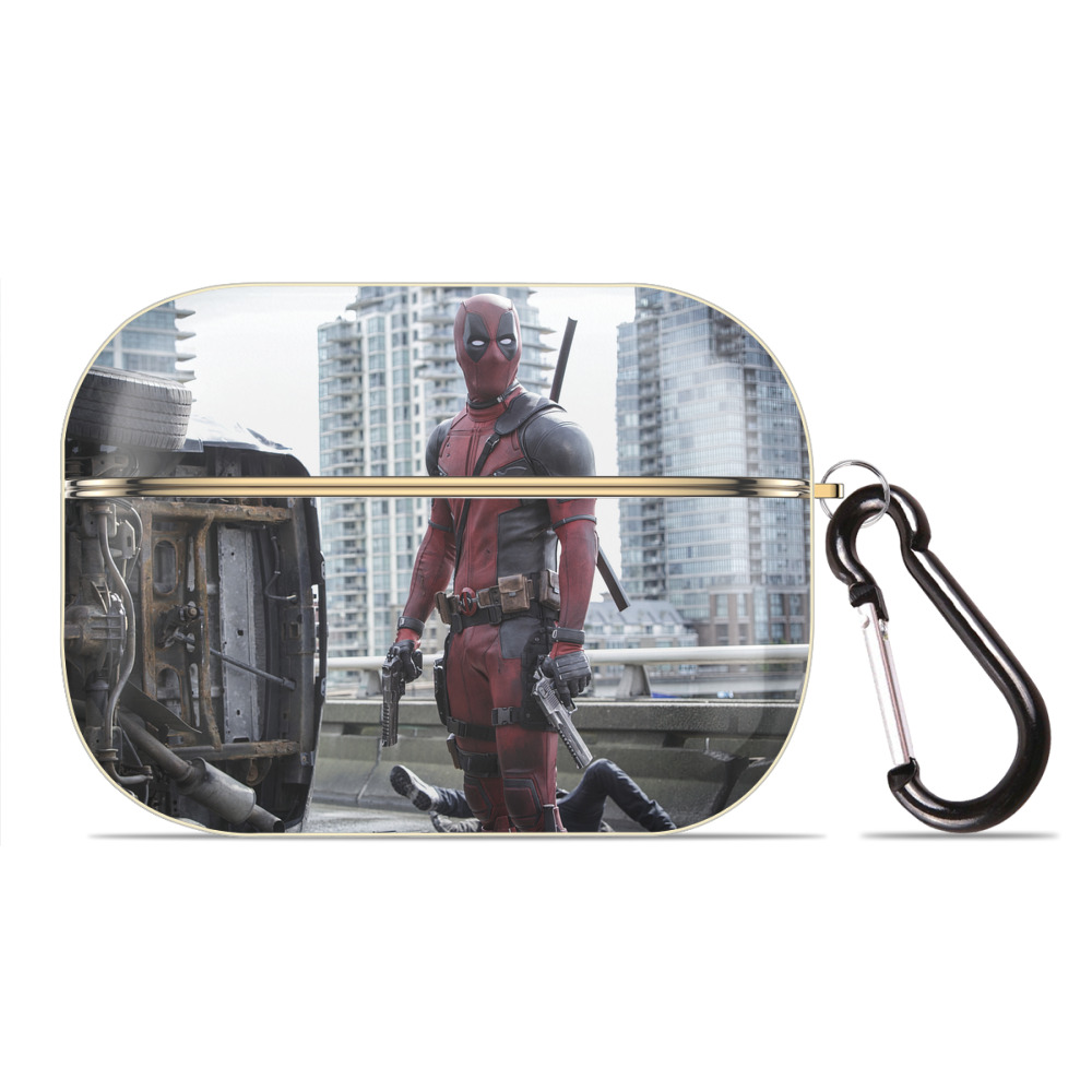 （画像用） Deadpool デッドプール 【AirPods Pro用】ハードシェル保護ケース｜耐衝撃・防指紋・カラビナ付き商品仕様