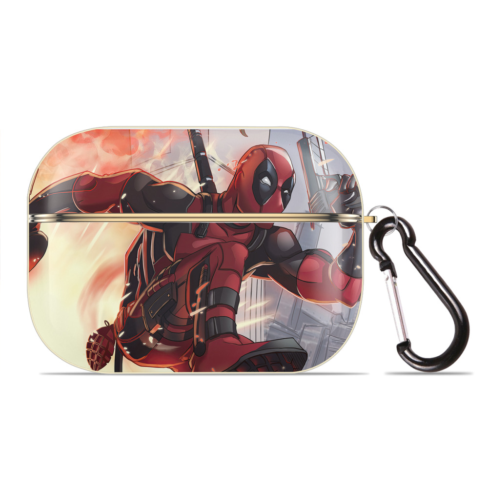 （画像用） Deadpool デッドプール 【AirPods Pro用】ハードシェル保護ケース｜耐衝撃・防指紋・カラビナ付き商品仕様