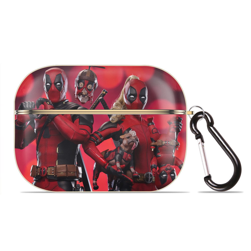 （画像用） Deadpool デッドプール 【AirPods Pro用】ハードシェル保護ケース｜耐衝撃・防指紋・カラビナ付き商品仕様