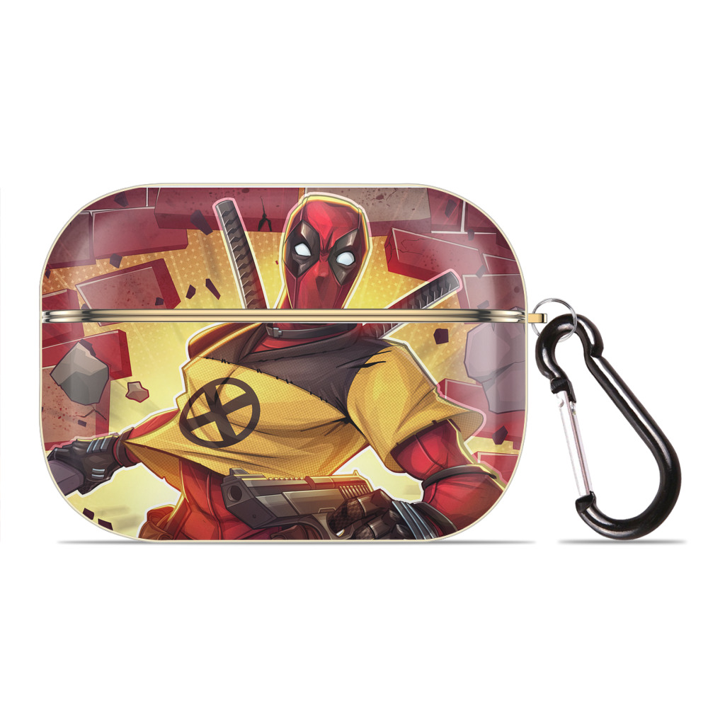 （画像用） Deadpool デッドプール 【AirPods Pro用】ハードシェル保護ケース｜耐衝撃・防指紋・カラビナ付き商品仕様