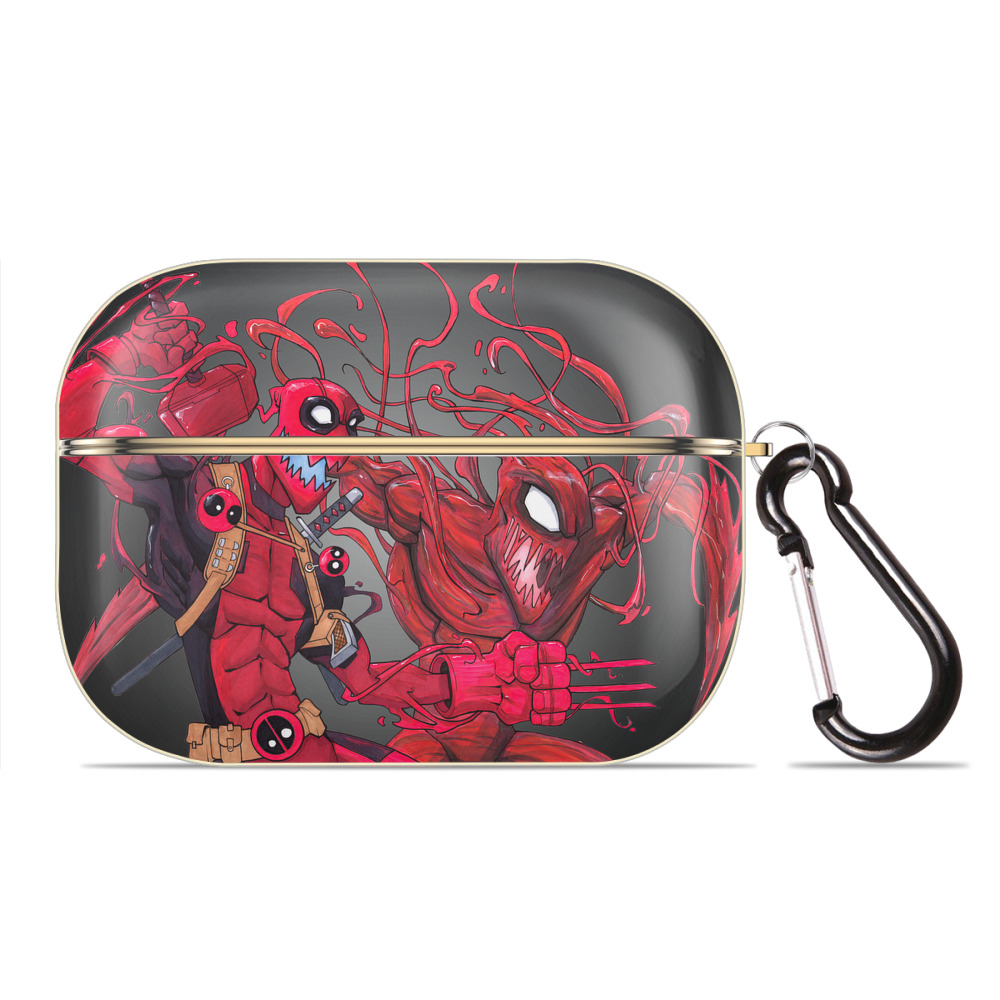 （画像用） Deadpool デッドプール 【AirPods Pro用】ハードシェル保護ケース｜耐衝撃・防指紋・カラビナ付き商品仕様