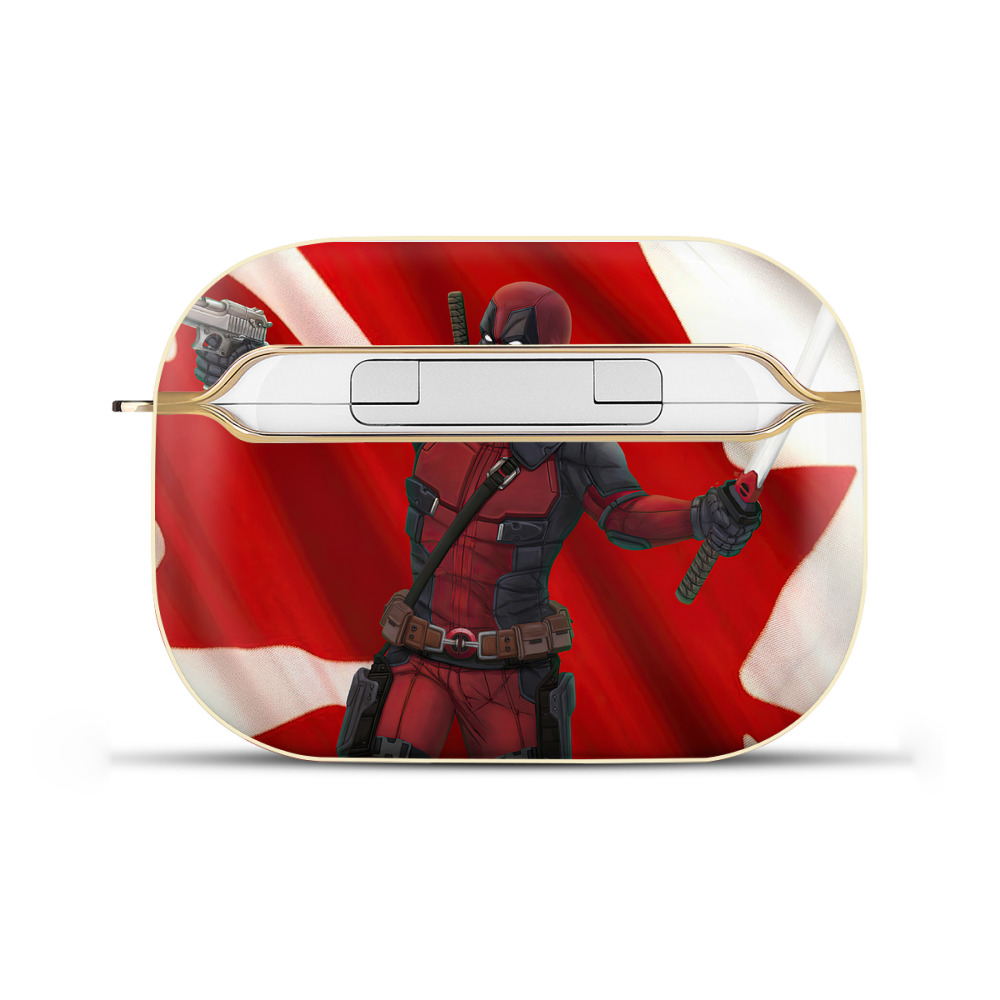 （画像用） Deadpool デッドプール 【AirPods Pro用】ハードシェル保護ケース｜耐衝撃・防指紋・カラビナ付き商品仕様