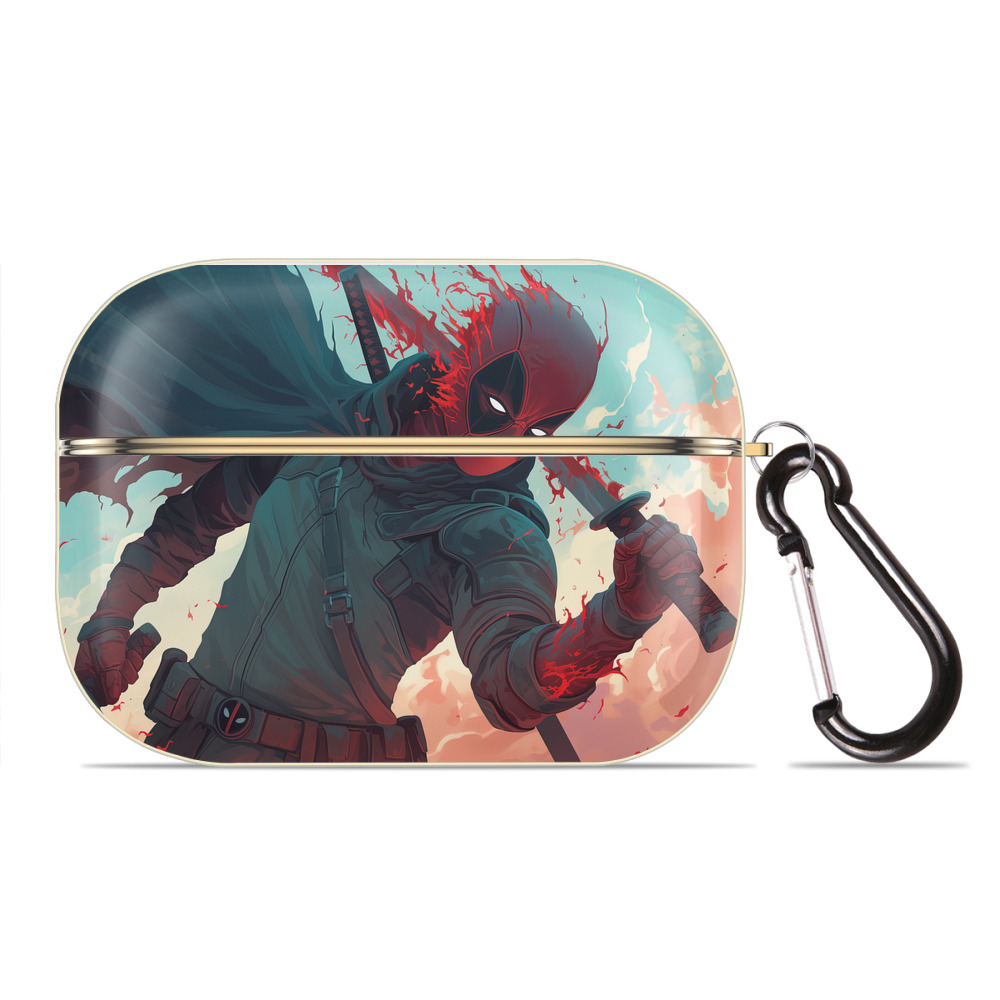 （画像用） Deadpool デッドプール 【AirPods Pro用】ハードシェル保護ケース｜耐衝撃・防指紋・カラビナ付き商品仕様
