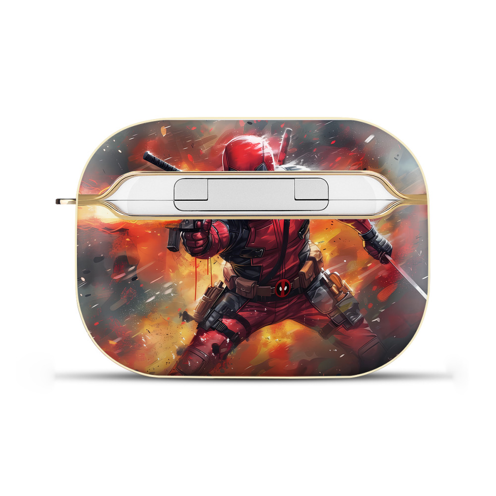 （画像用） Deadpool デッドプール 【AirPods Pro用】ハードシェル保護ケース｜耐衝撃・防指紋・カラビナ付き商品仕様