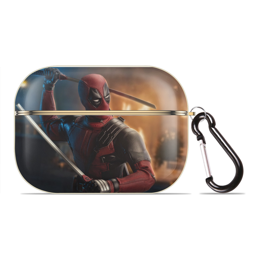 （画像用） Deadpool デッドプール 【AirPods Pro用】ハードシェル保護ケース｜耐衝撃・防指紋・カラビナ付き商品仕様