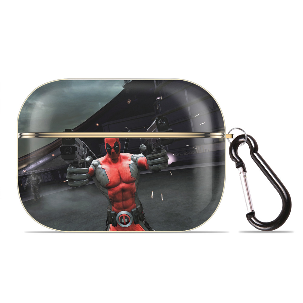 （画像用） Deadpool デッドプール 【AirPods Pro用】ハードシェル保護ケース｜耐衝撃・防指紋・カラビナ付き商品仕様