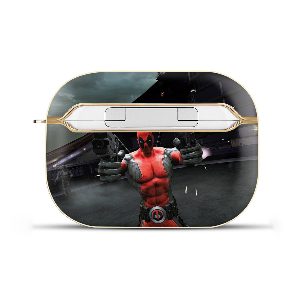 （画像用） Deadpool デッドプール 【AirPods Pro用】ハードシェル保護ケース｜耐衝撃・防指紋・カラビナ付き商品仕様