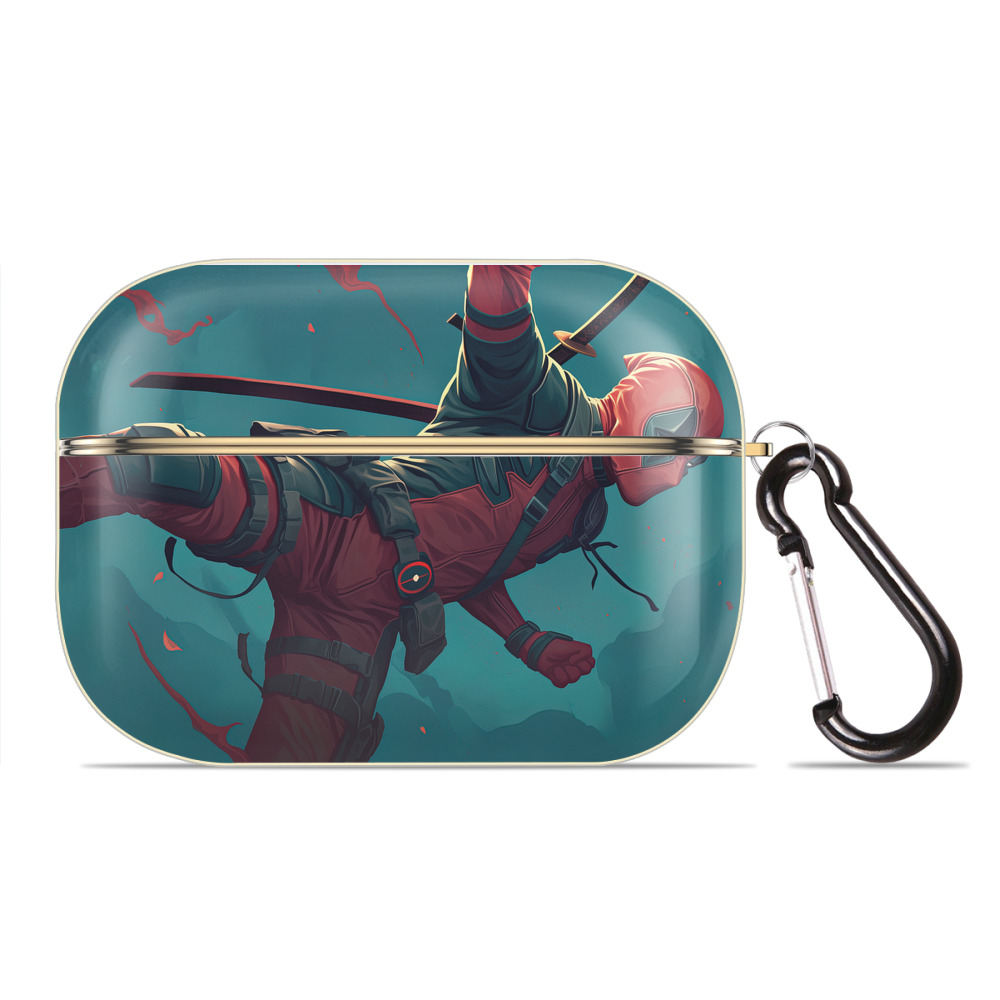 （画像用） Deadpool デッドプール 【AirPods Pro用】ハードシェル保護ケース｜耐衝撃・防指紋・カラビナ付き商品仕様