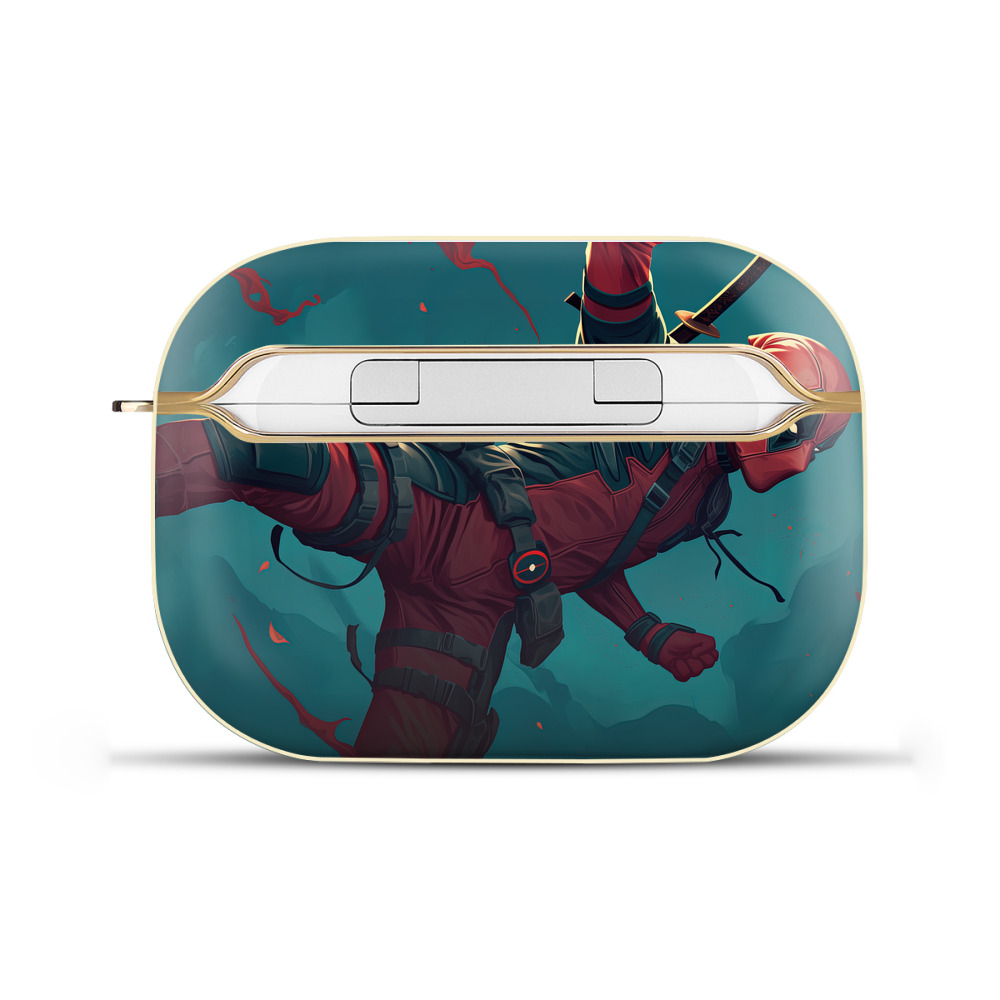 （画像用） Deadpool デッドプール 【AirPods Pro用】ハードシェル保護ケース｜耐衝撃・防指紋・カラビナ付き商品仕様