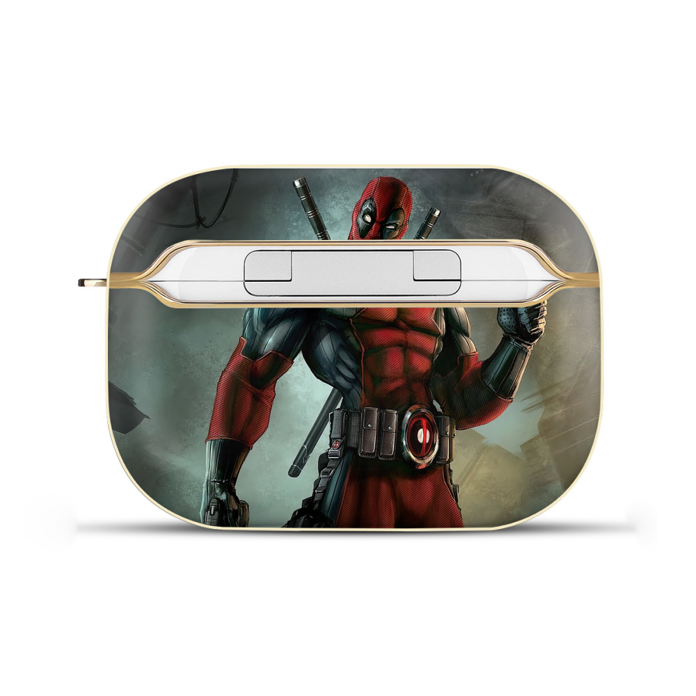 （画像用） Deadpool デッドプール 【AirPods Pro用】ハードシェル保護ケース｜耐衝撃・防指紋・カラビナ付き商品仕様