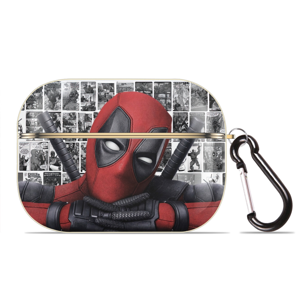 （画像用） Deadpool デッドプール 【AirPods Pro用】ハードシェル保護ケース｜耐衝撃・防指紋・カラビナ付き商品仕様
