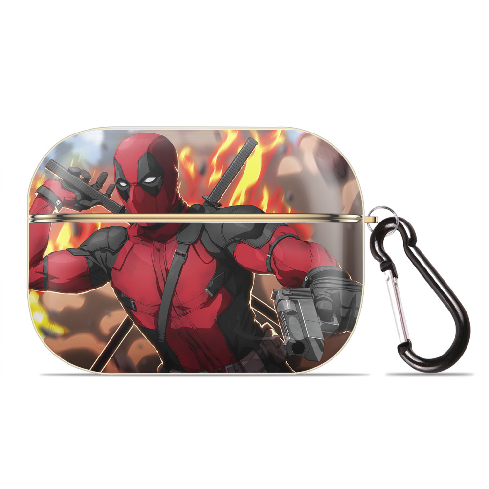 （画像用） Deadpool デッドプール 【AirPods Pro用】ハードシェル保護ケース｜耐衝撃・防指紋・カラビナ付き商品仕様